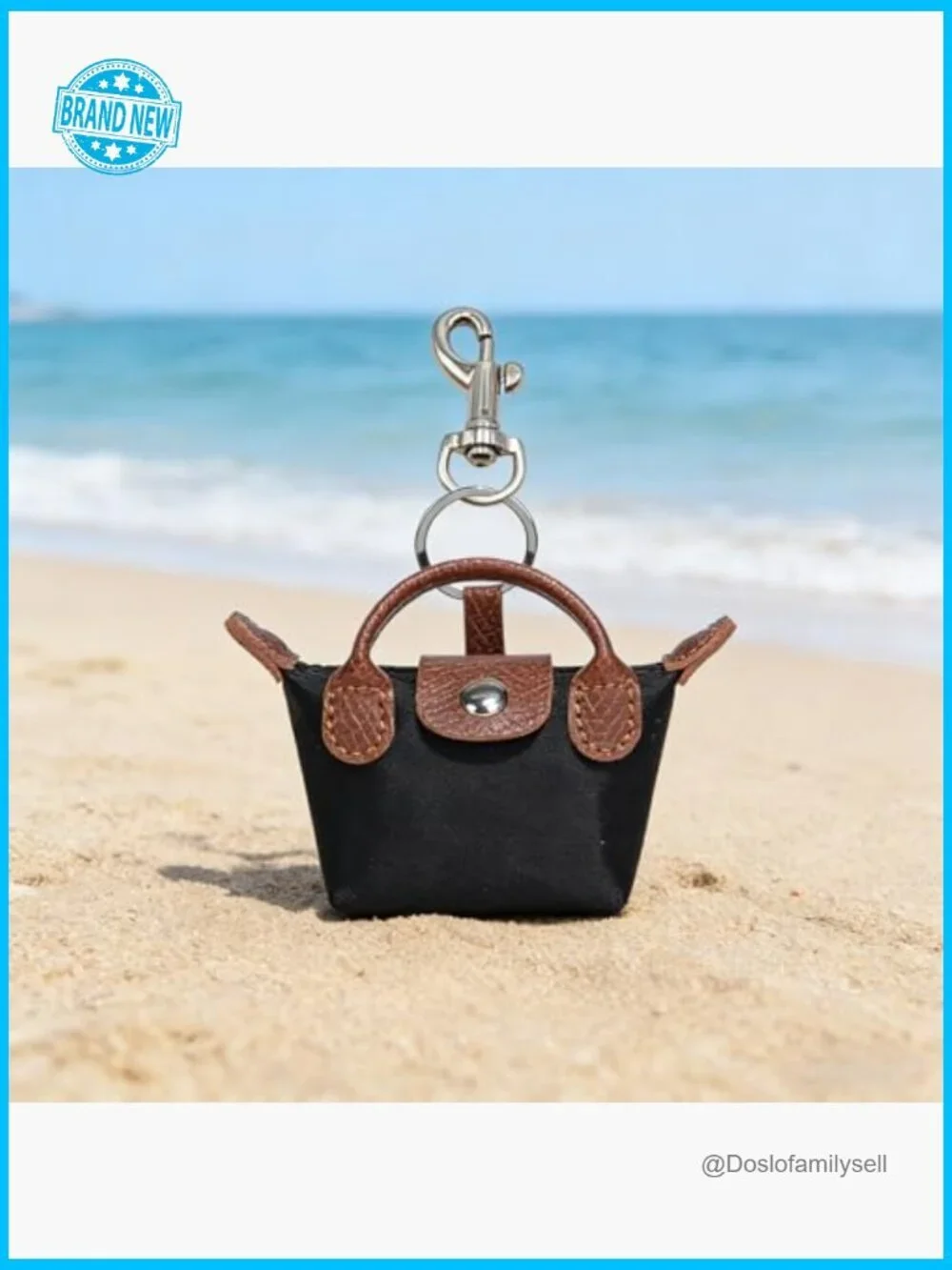 Mini Backpack Keychain Coin Purse Nylon Leather Trim Fashionable Bag Charm